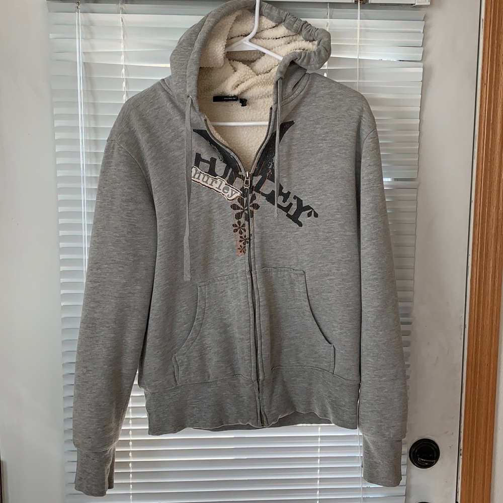Hurley Men’s Small Sherpa Zip Hoodie